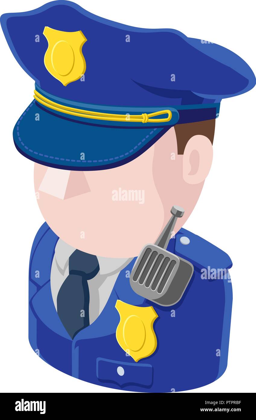Uomo di polizia Avatar icona Persone Illustrazione Vettoriale