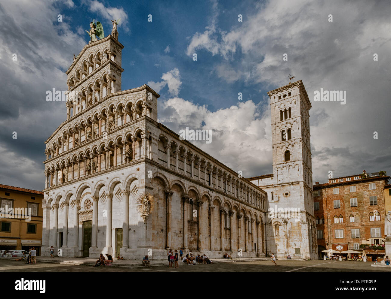 San Michele in Foro (Lucca) Foto Stock