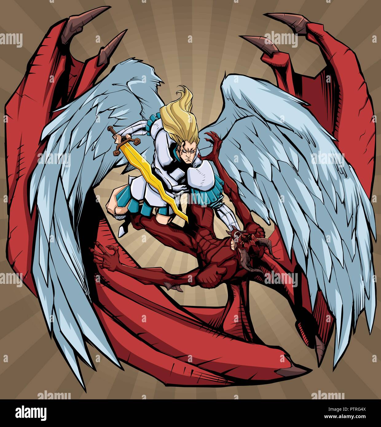 Angelo versus Devil 2 Illustrazione Vettoriale