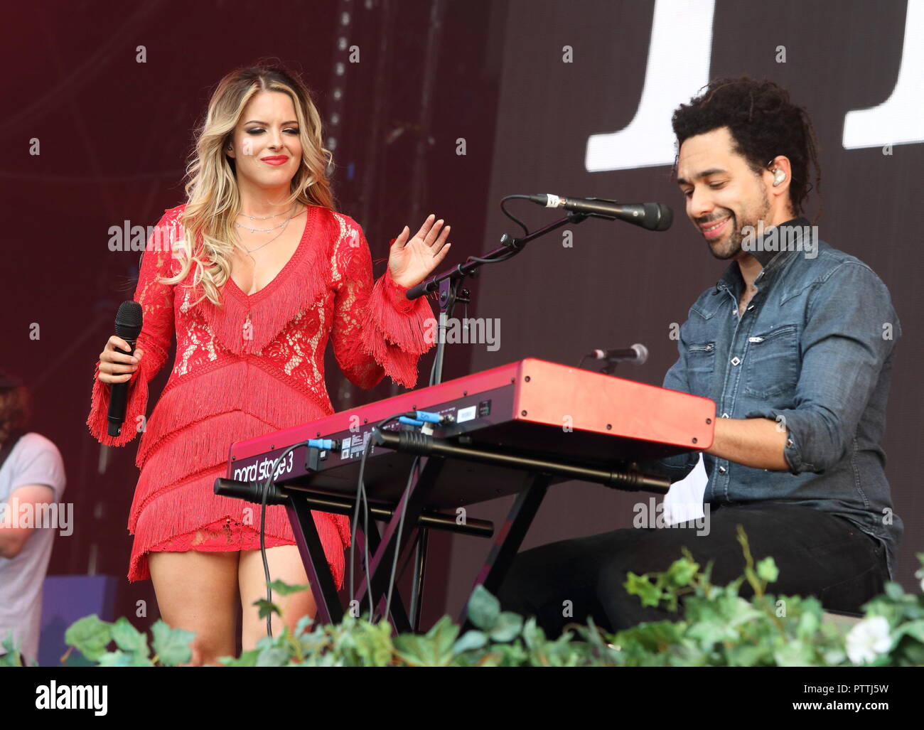 BBC Radio 2 in Hyde Park, Londra dotata di: Il Shires dove: Londra, Regno Unito quando: 09 set 2018 Credit: WENN.com Foto Stock