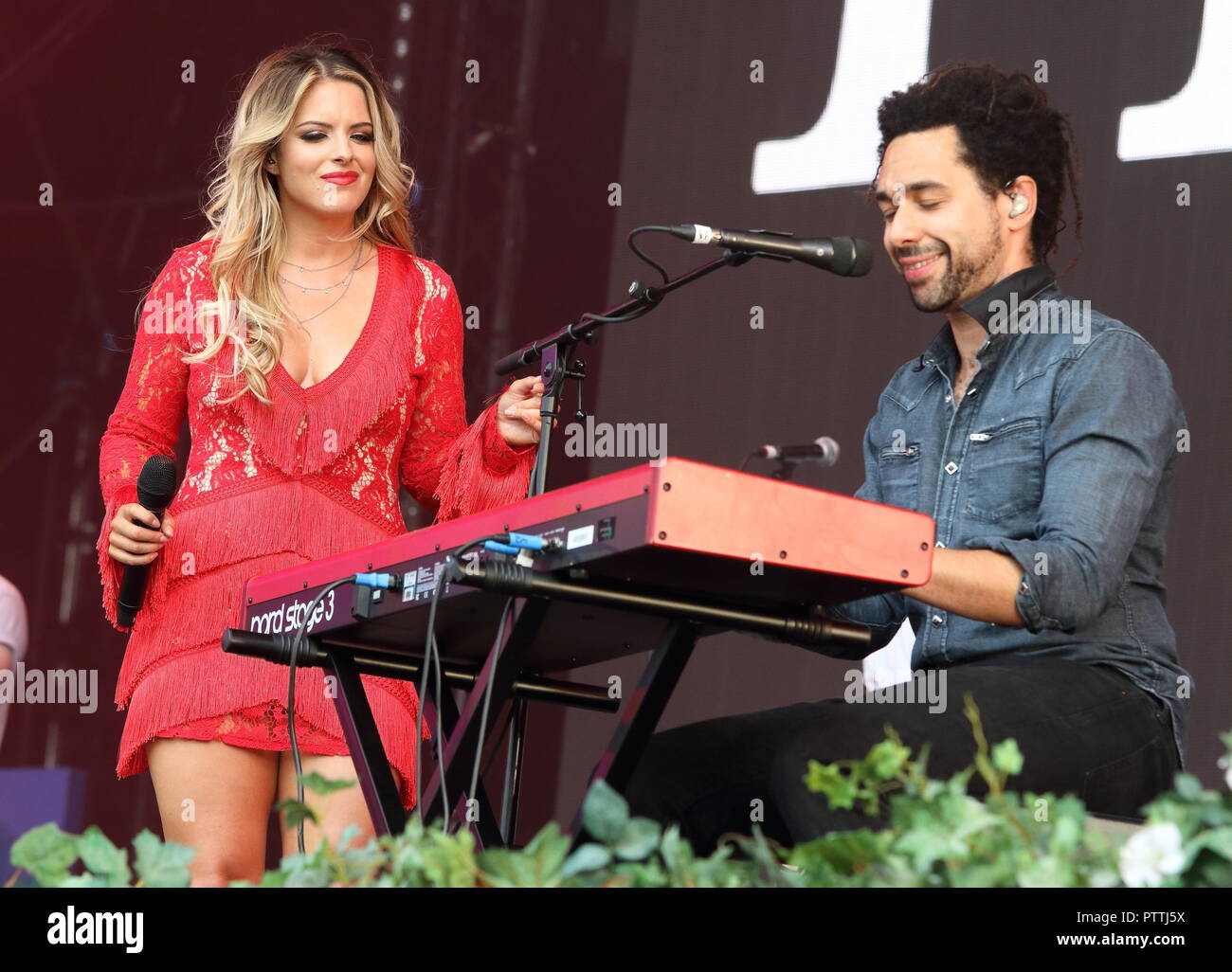 BBC Radio 2 in Hyde Park, Londra dotata di: Il Shires dove: Londra, Regno Unito quando: 09 set 2018 Credit: WENN.com Foto Stock