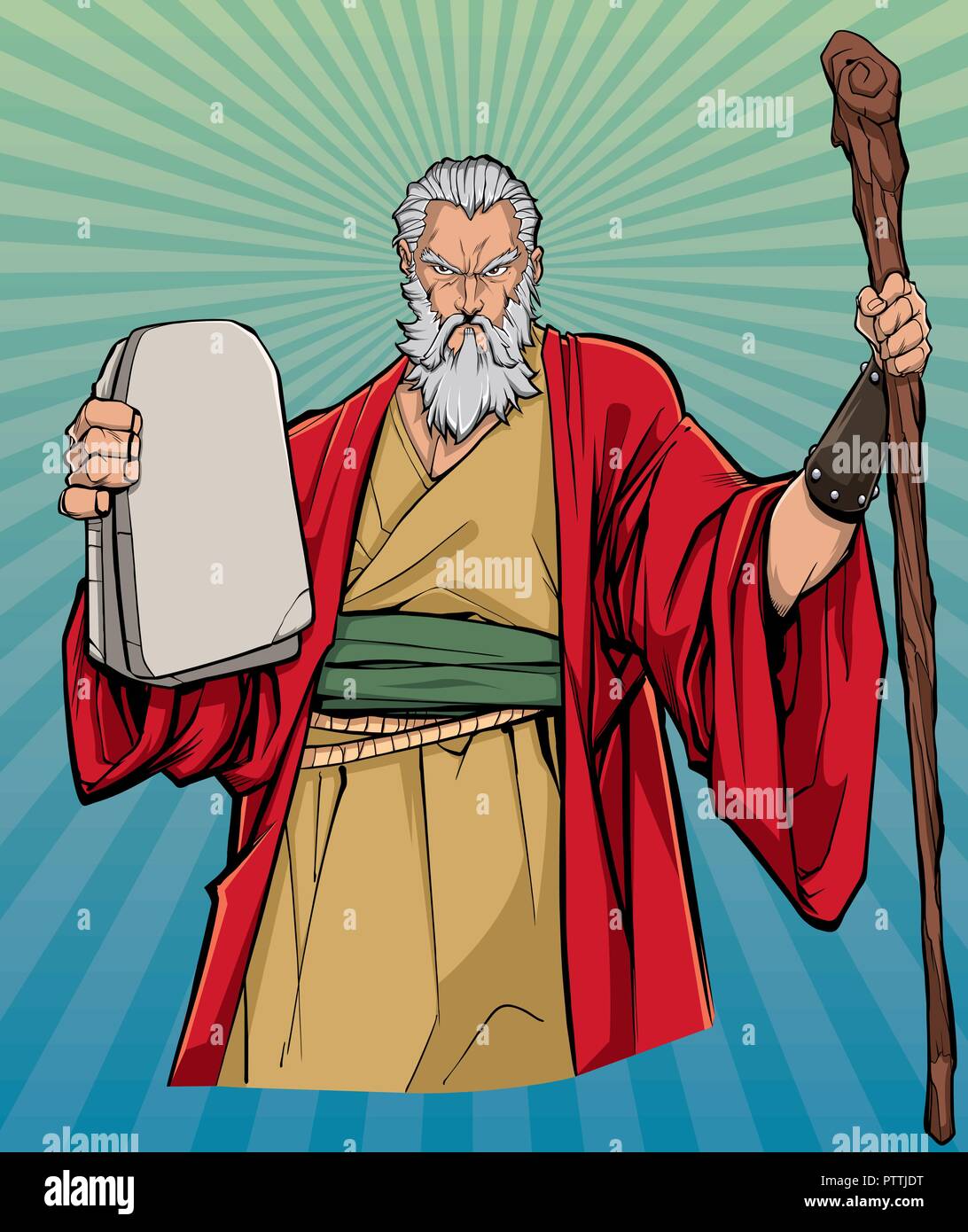 Mosè icona religiosa Illustrazione Vettoriale