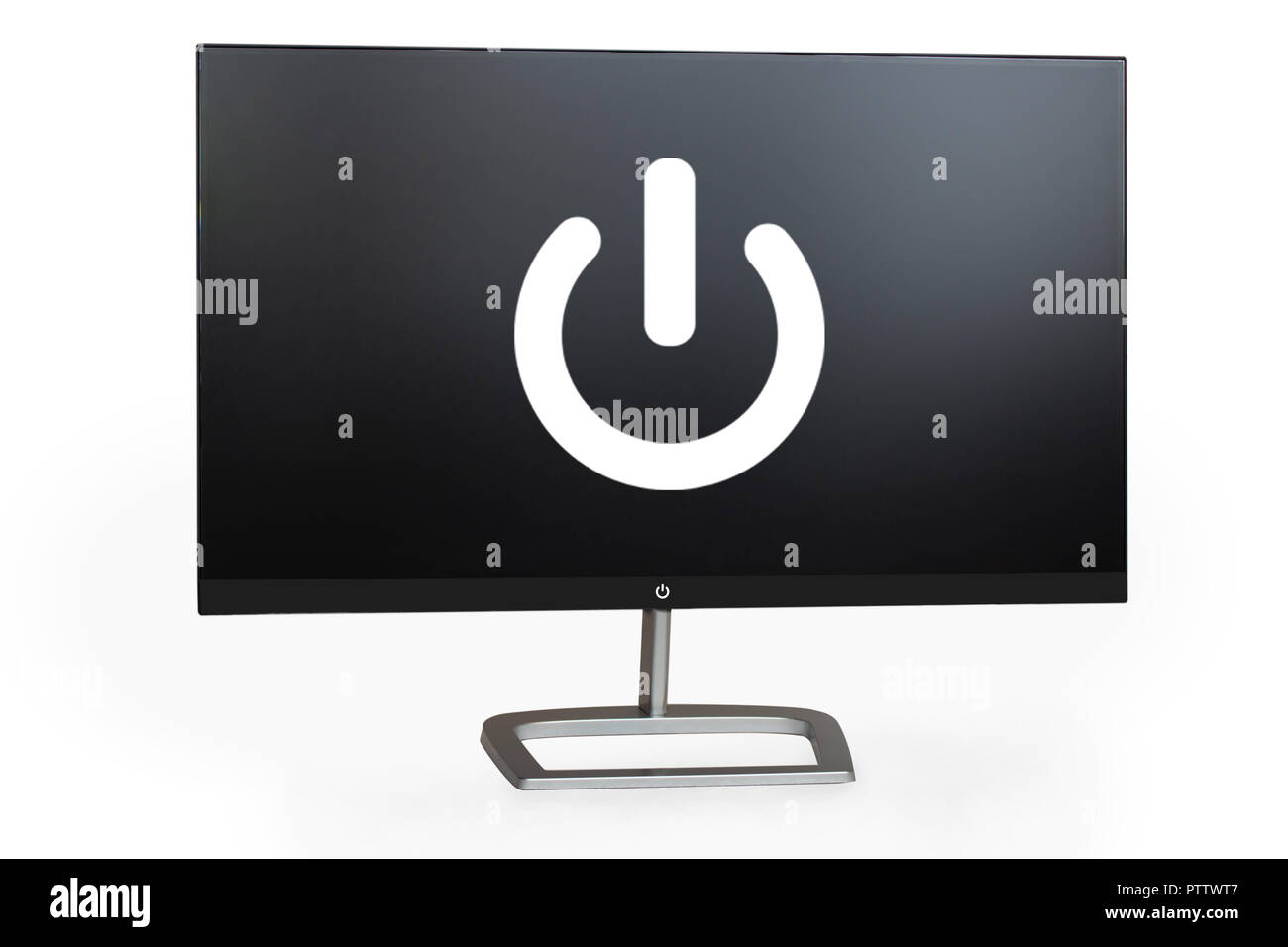 4k monitor isolato su bianco Foto Stock