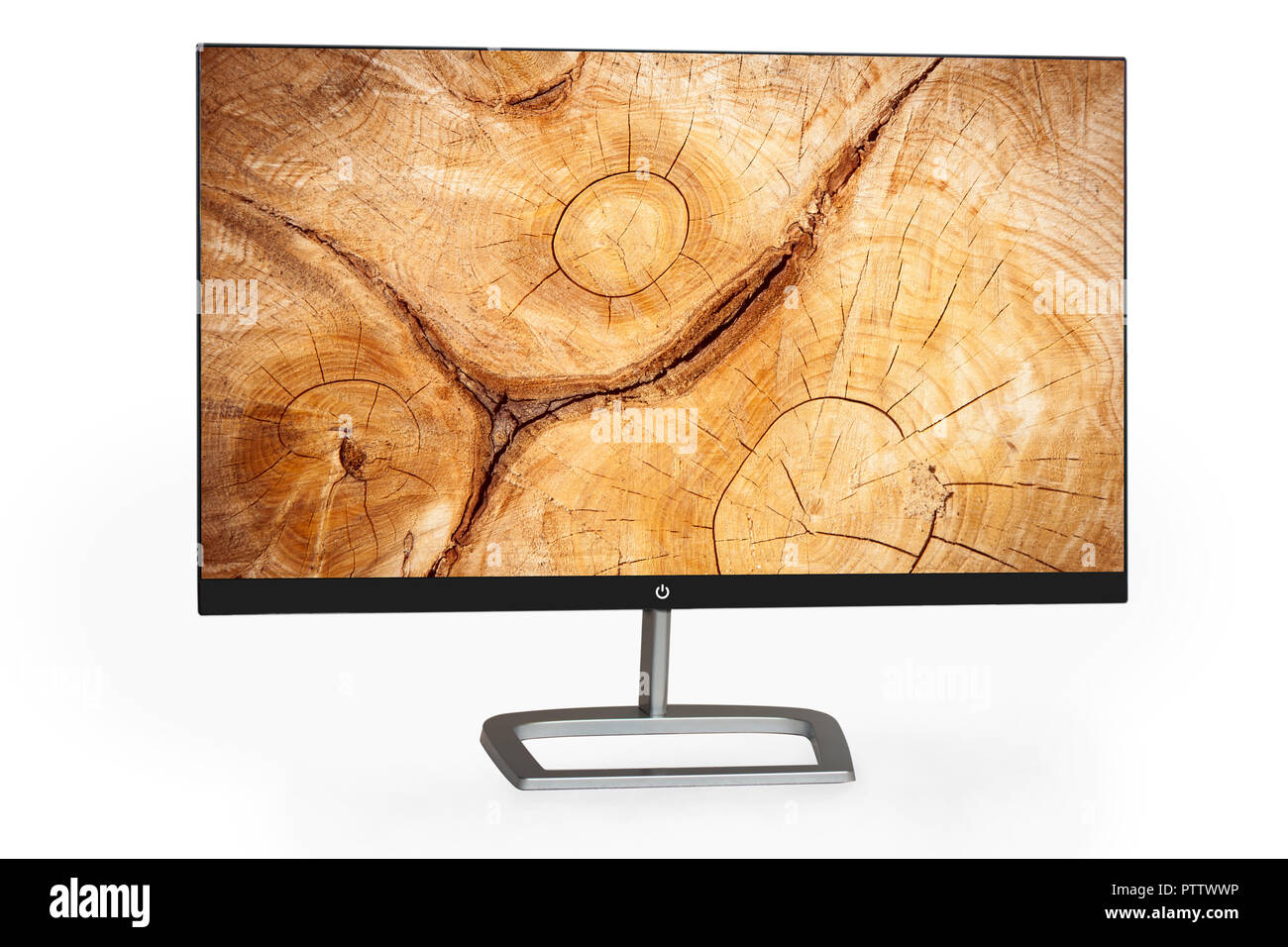 4k monitor isolato su bianco Foto Stock