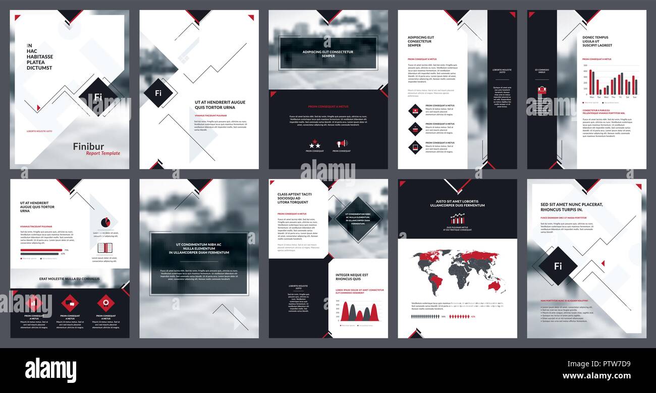 Elementi di infographics per modello di report e presentazioni di modelli. Corporate annual report, opuscolo, prenota design di copertura, brochure e volantini temp Illustrazione Vettoriale