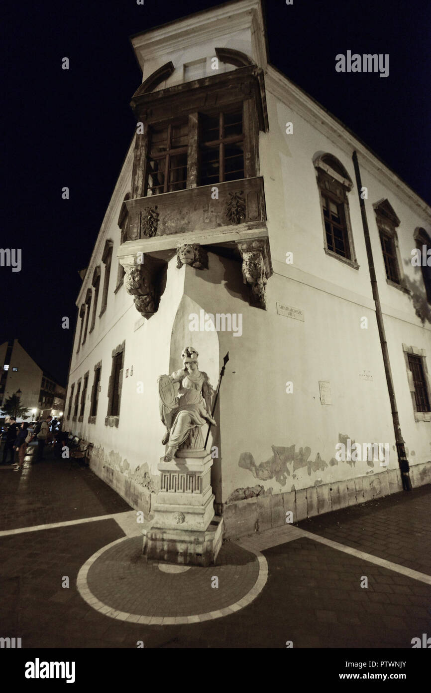 Budapest municipio della città vecchia sulla Santissima Trinità Square, il quartiere del Castello Buda, Ungheria Foto Stock
