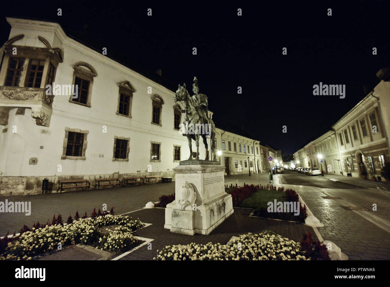 Budapest municipio della città vecchia sulla Santissima Trinità Square, il quartiere del Castello Buda, Ungheria Foto Stock