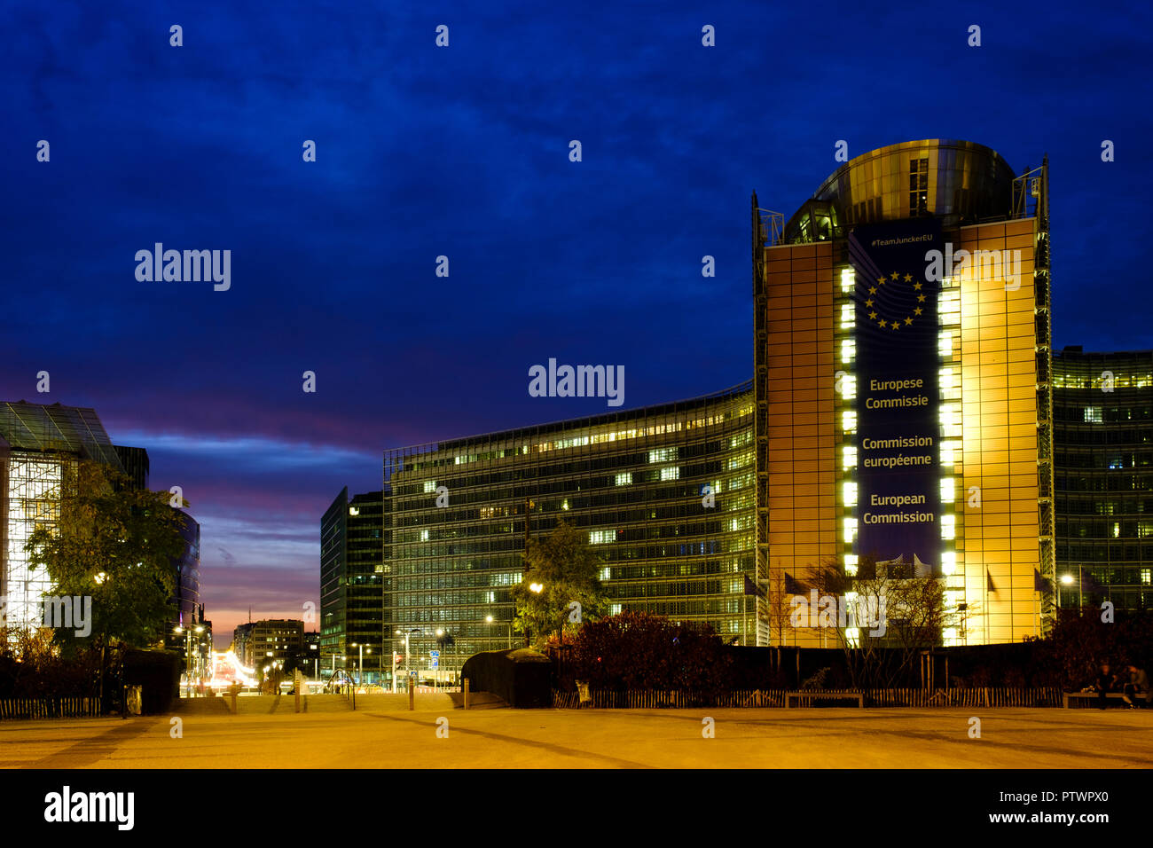 Commissione europea, Edificio Berlaymont, a Bruxelles, in Belgio Foto Stock