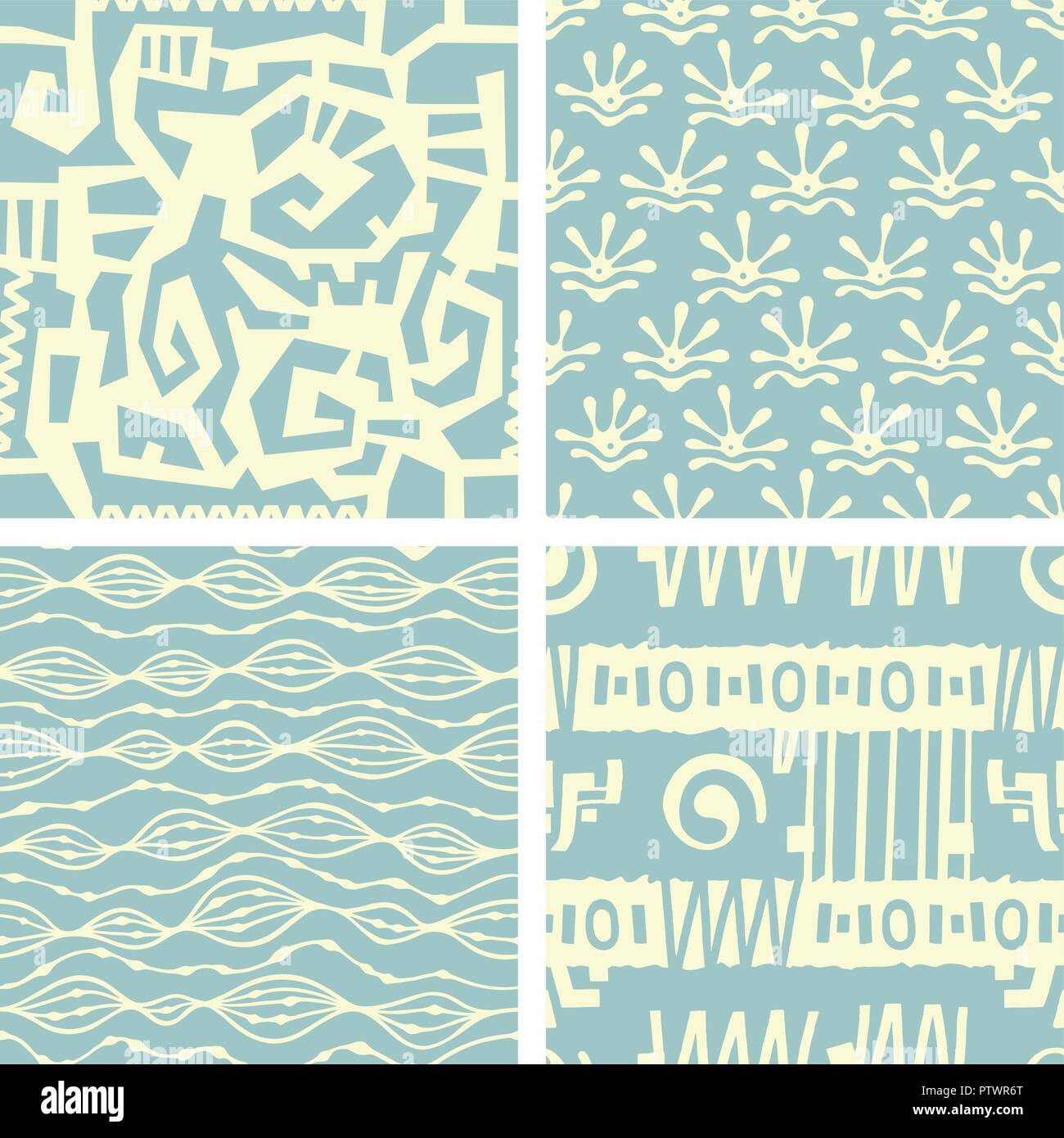 Vettore astratti modelli senza giunture. Disegnata a mano gli sfondi. Utilizzare per il disegno di tessuto, riempimenti, sfondo della pagina web. Illustrazione Vettoriale