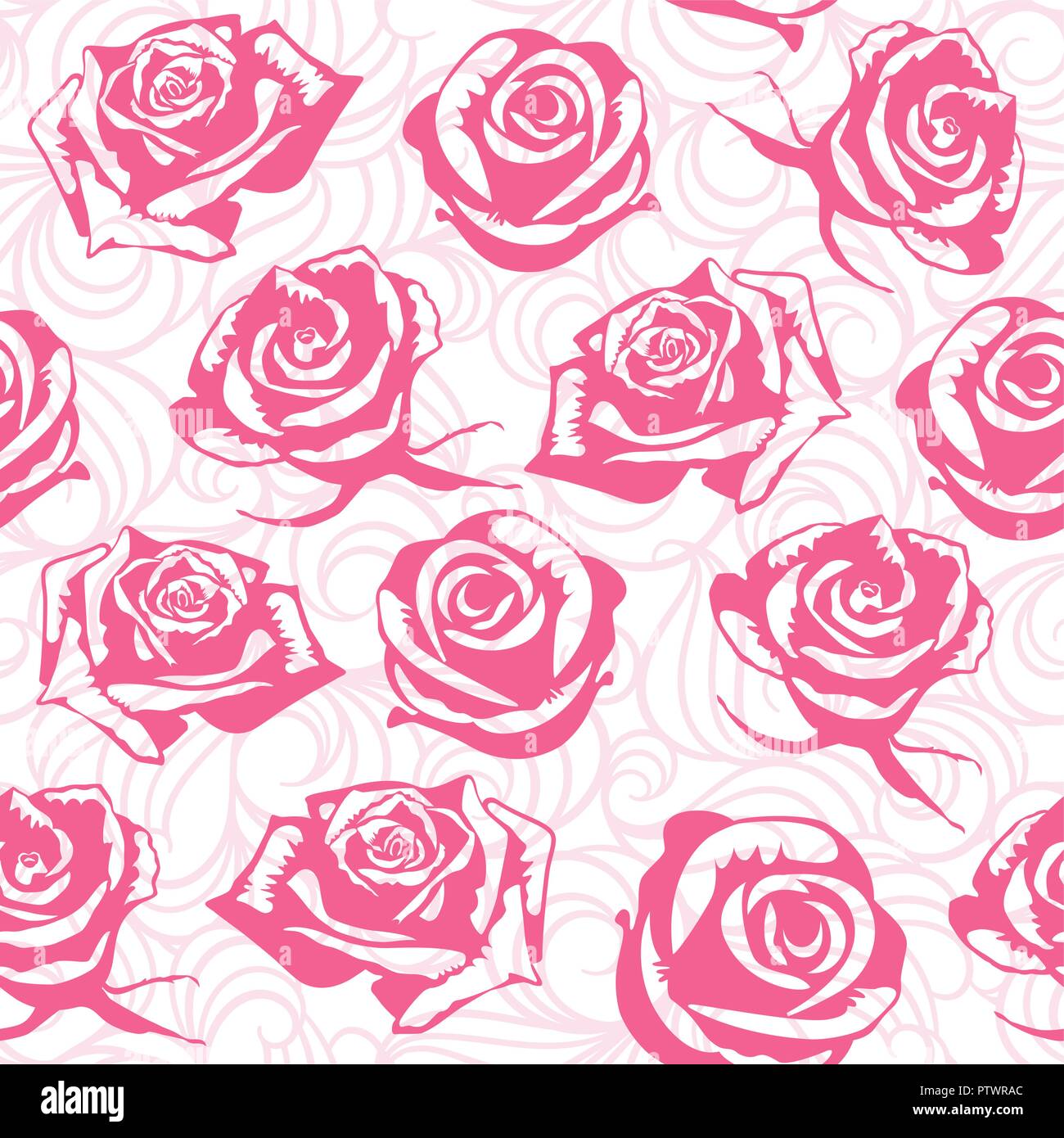 Seamless sfondo floreale con rose Illustrazione Vettoriale