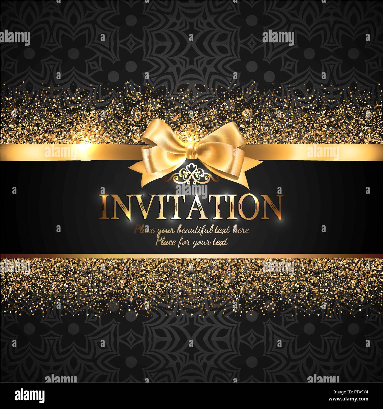 Banner scintillante per 70° compleanno nero e oro olografico da 2,7 m