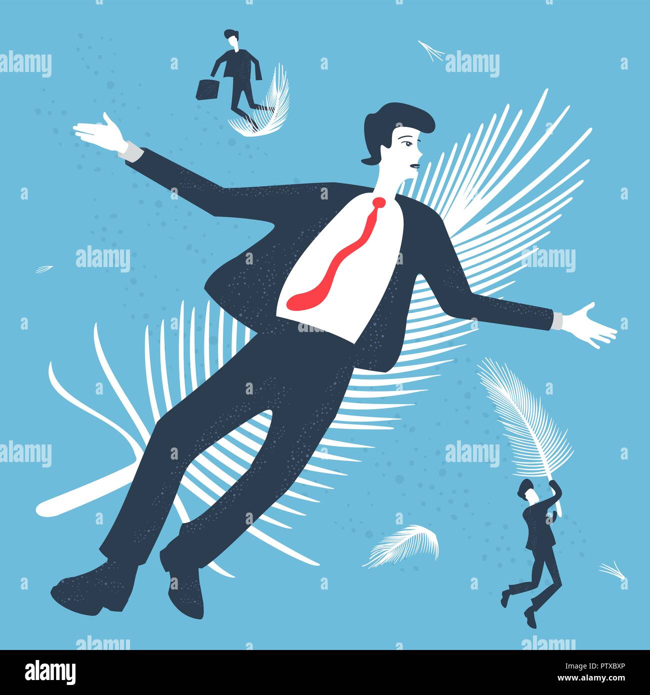 Astrazione uomo d affari e la società imprenditori Illustrazione Vettoriale