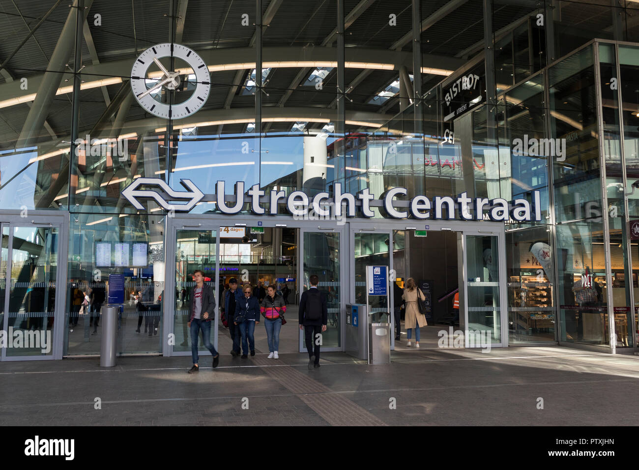 Utrecht, Paesi Bassi - 27 Settembre 2018: ingresso di nuovi Utrecht central station Foto Stock