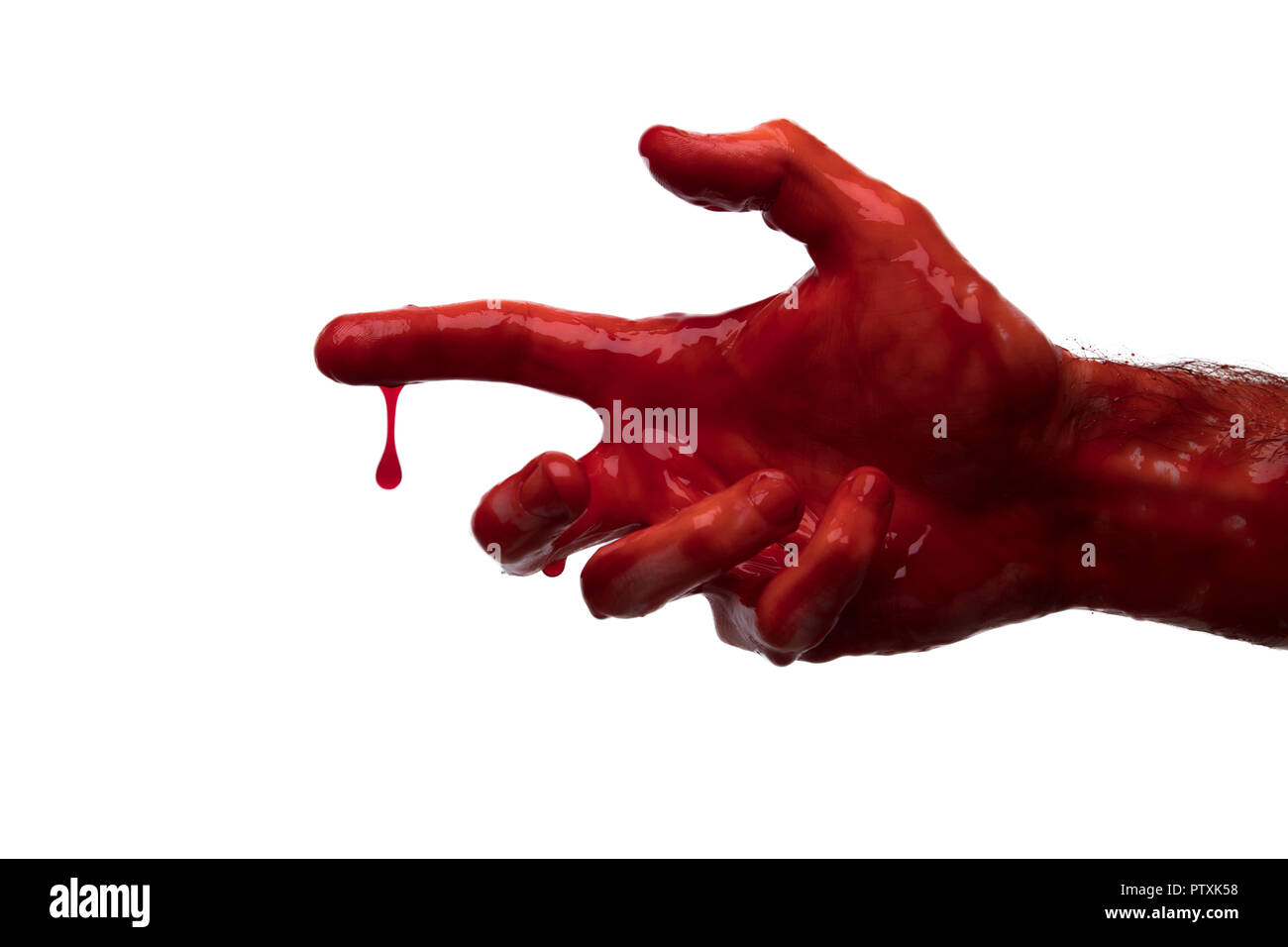 Bloody mano contro uno sfondo luminoso. halloween concetto horror Foto  stock - Alamy
