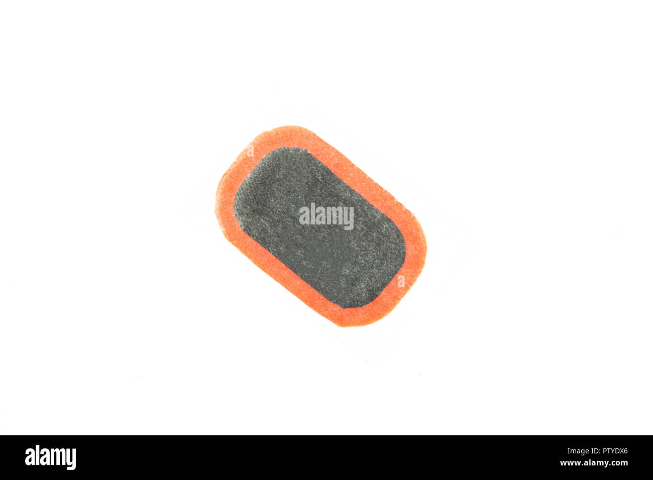 Patch per foratura ruota in gomma chambers, close-up, isolare pasticcio Foto Stock