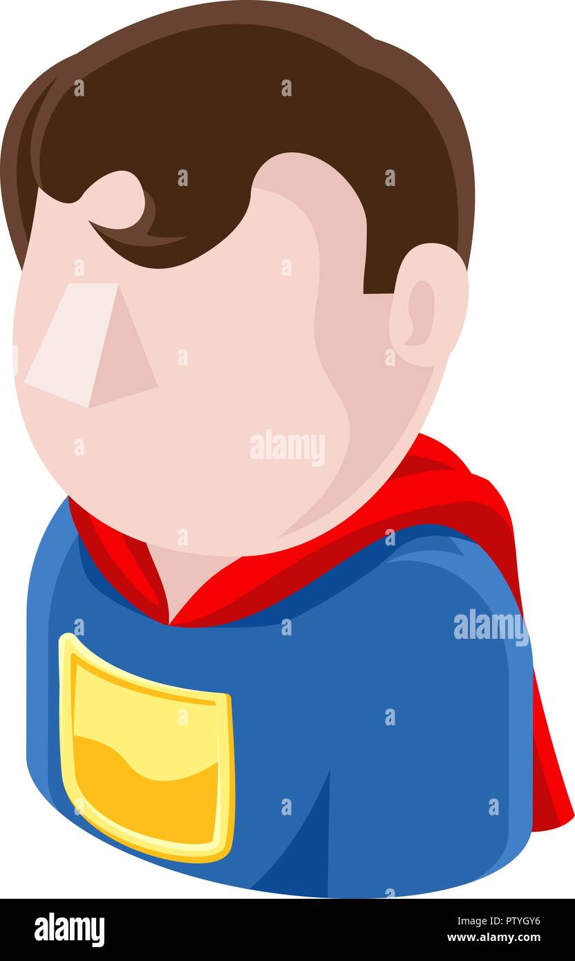 Super Hero Avatar icona Persone Illustrazione Vettoriale