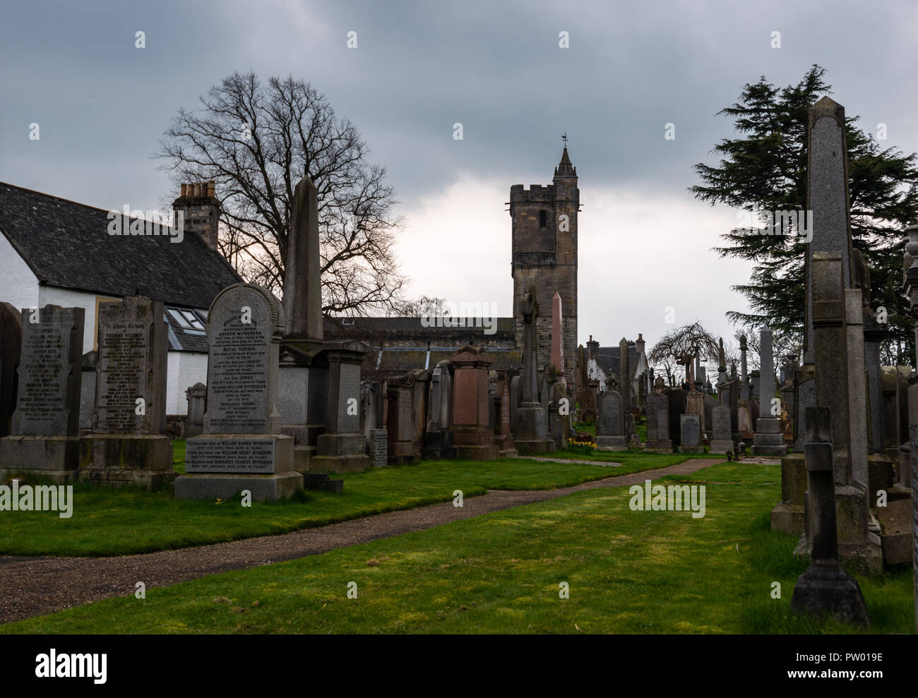 Cimitero e chiesa del Santo rude, Stirling, Scozia, Regno Unito Foto Stock