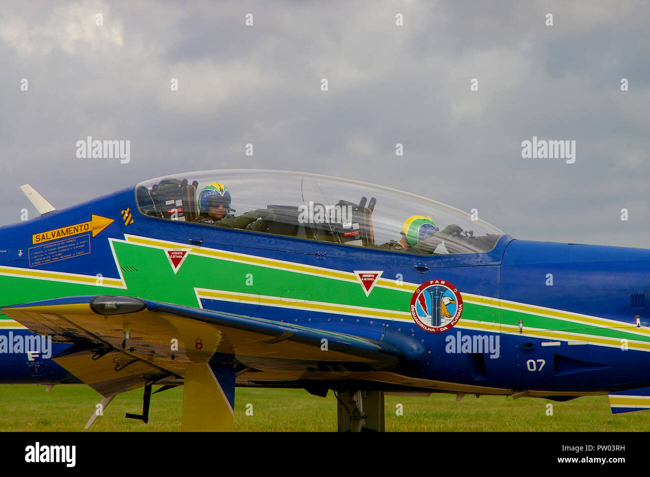 Squadrone dimostrativo aereo, Esquadrão de Demonstração Aérea, popolarmente noto come squadrone fumoso, Esquadrilha da Fuma. La squadra dell'aeronautica brasiliana Foto Stock