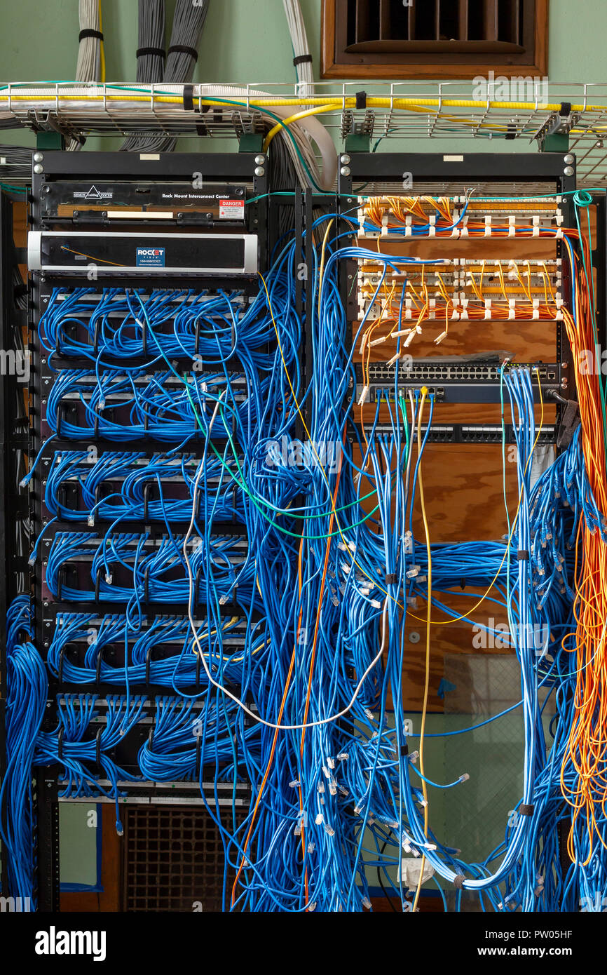 Fili per una rete di computer. Foto Stock