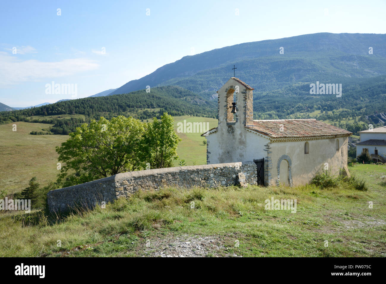 Chapelle de Méouilles o cappella rurale di Meouilles Saint André-les-Alpes Alpes-de-Haute-Provence Provence Francia Foto Stock