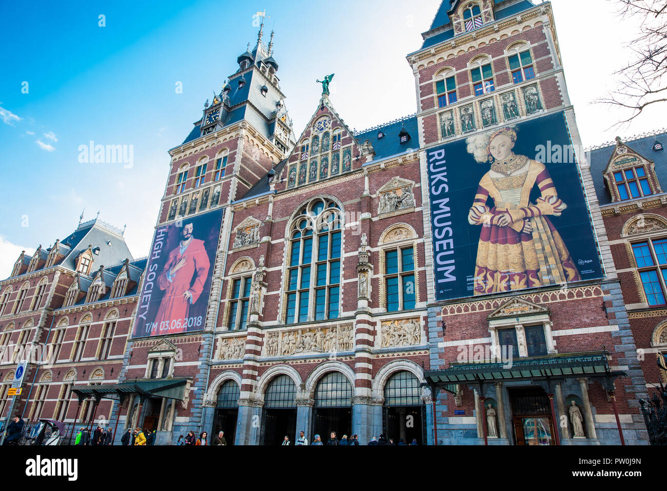 Il Museo Nazionale si trova presso la piazza dei musei di Amsterdam Foto Stock