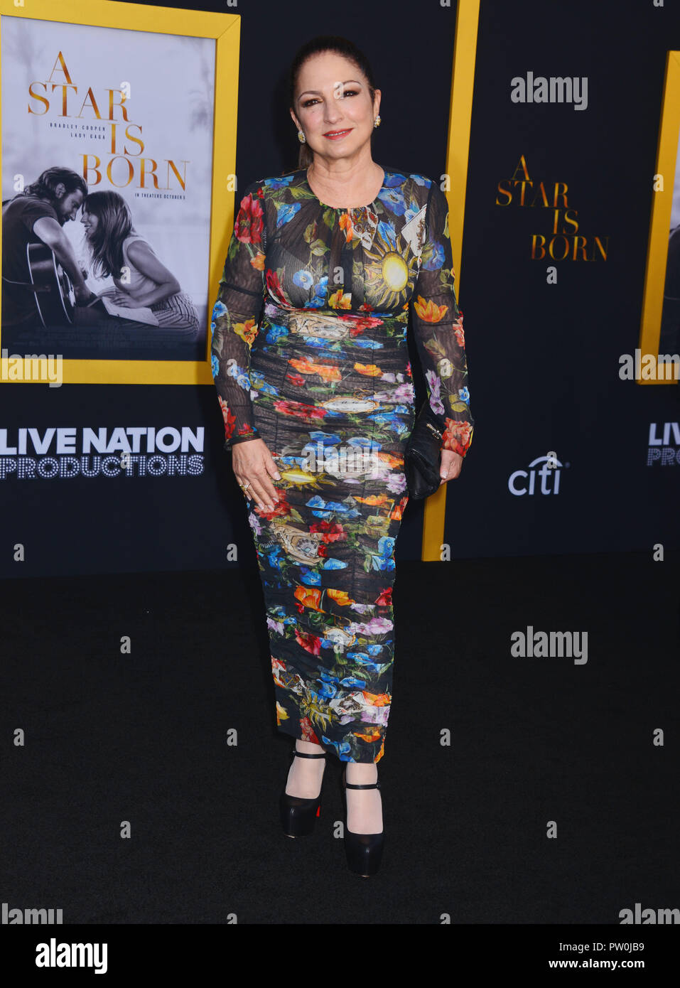 Gloria Estefan 055 arriva alla premiere di Warner Bros Foto di una Stella è nato presso lo Shrine Auditorium il 24 settembre 2018 a Los Angeles, California Foto Stock