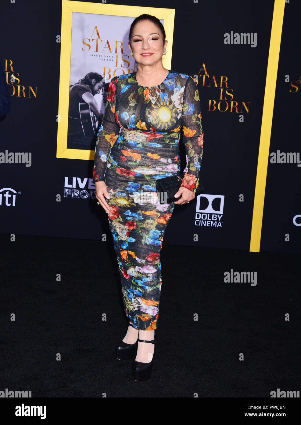 Gloria Estefan 056 arriva alla premiere di Warner Bros Foto di una Stella è nato presso lo Shrine Auditorium il 24 settembre 2018 a Los Angeles, California Foto Stock