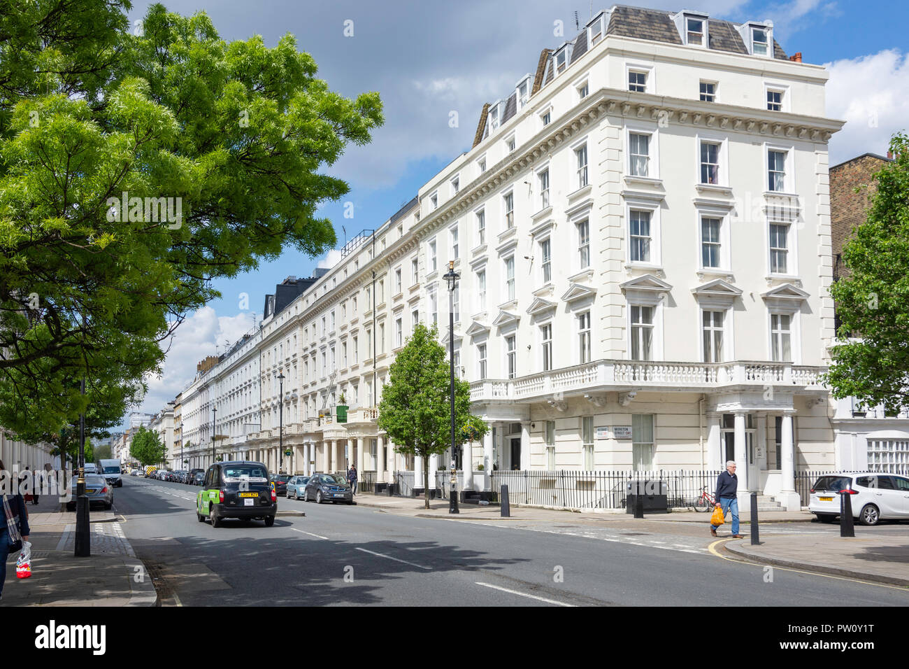 Belgrave Road, Pimlico, City of Westminster, Greater London, England, Regno Unito Foto Stock