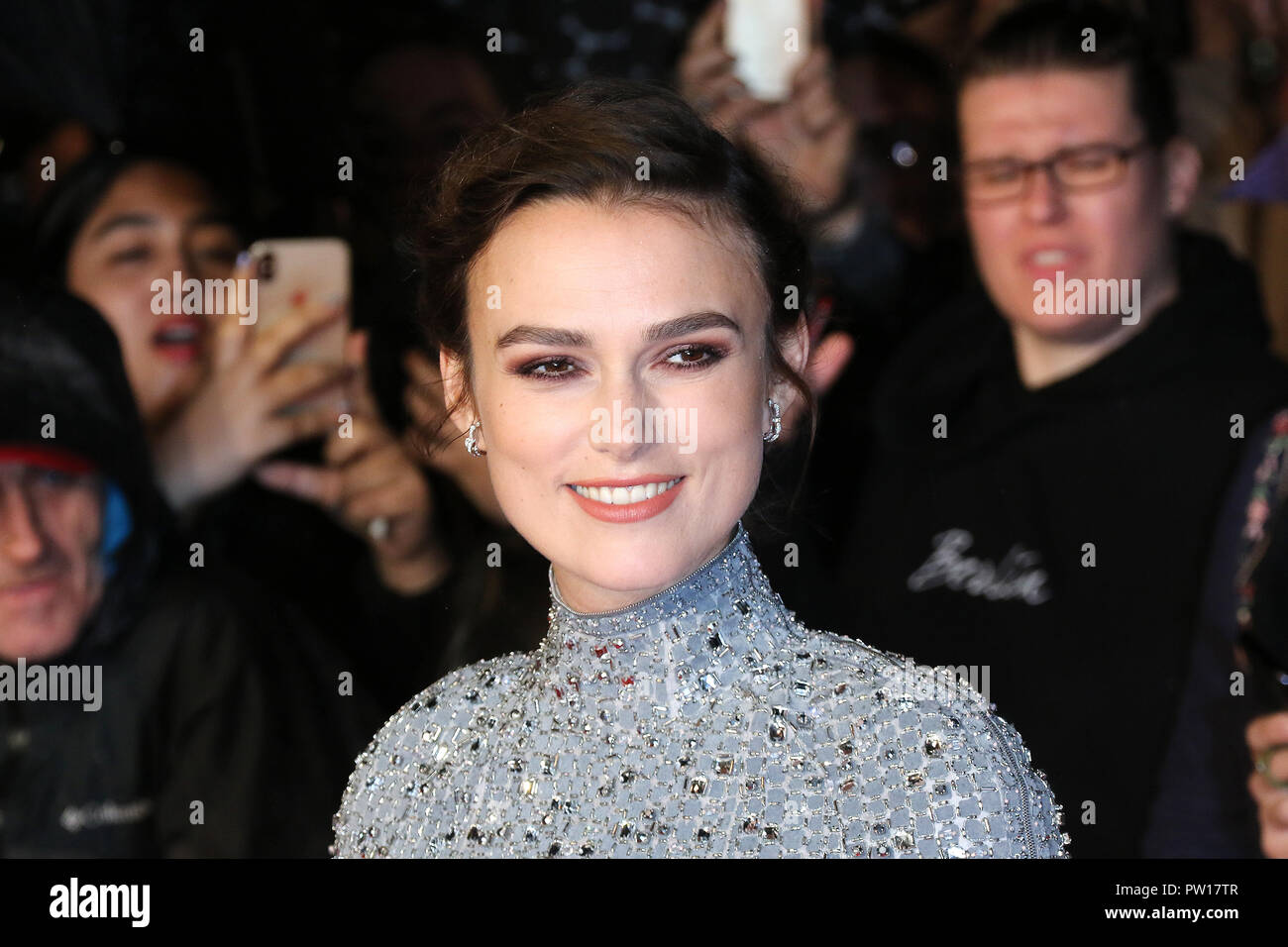 Londra, Regno Unito. 11 ott 2018. Keira Knightley, Colette - UK Premiere, BFI London Film Festival Patroni Gala, Leicester Square, Londra, UK, 11 ottobre 2018, Foto di Richard Goldschmidt Credito: ricca di oro/Alamy Live News Foto Stock