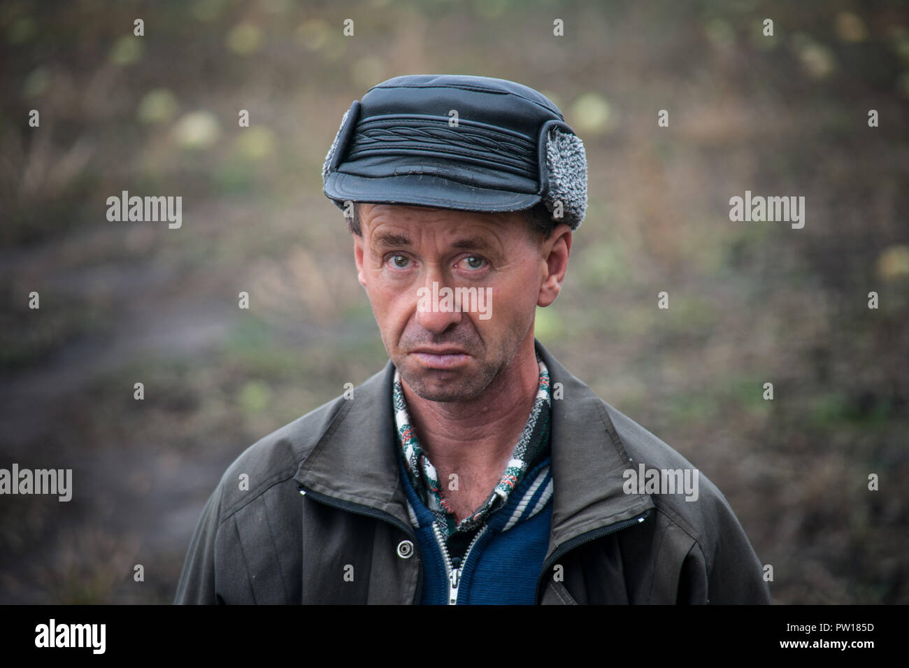 Distretto Inzhavinsky, Regione di Tambov, Russia. Undicesimo oct, 2018. Ritratto di un villaggio russo di credito residenti: Demian Stringer/ZUMA filo/Alamy Live News Foto Stock