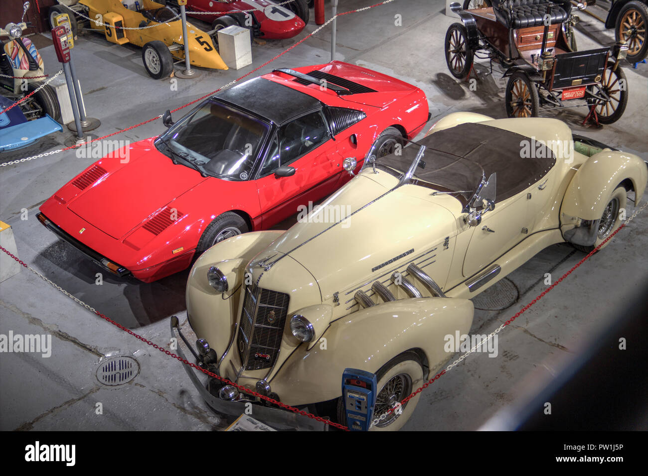 Il Museo dell'Automobile, Belgrado, Serbia, Agosto 2018 - Auto d'epoca dall'eccezionale collezione di Bratislav Petkovic Foto Stock