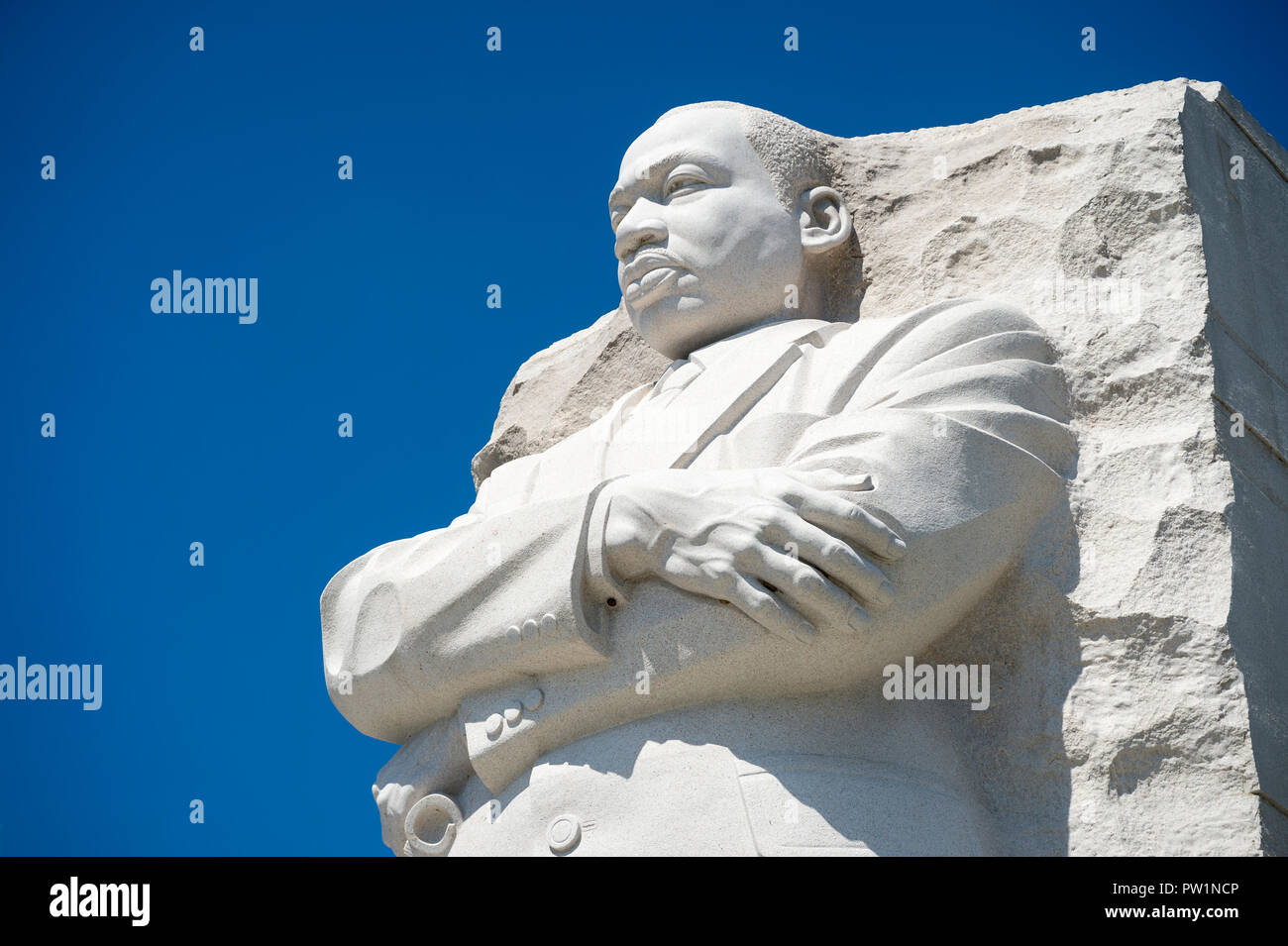 WASHINGTON DC - Agosto 26, 2018: il Martin Luther King Jr National Memorial sorge sotto il luminoso cielo blu Foto Stock