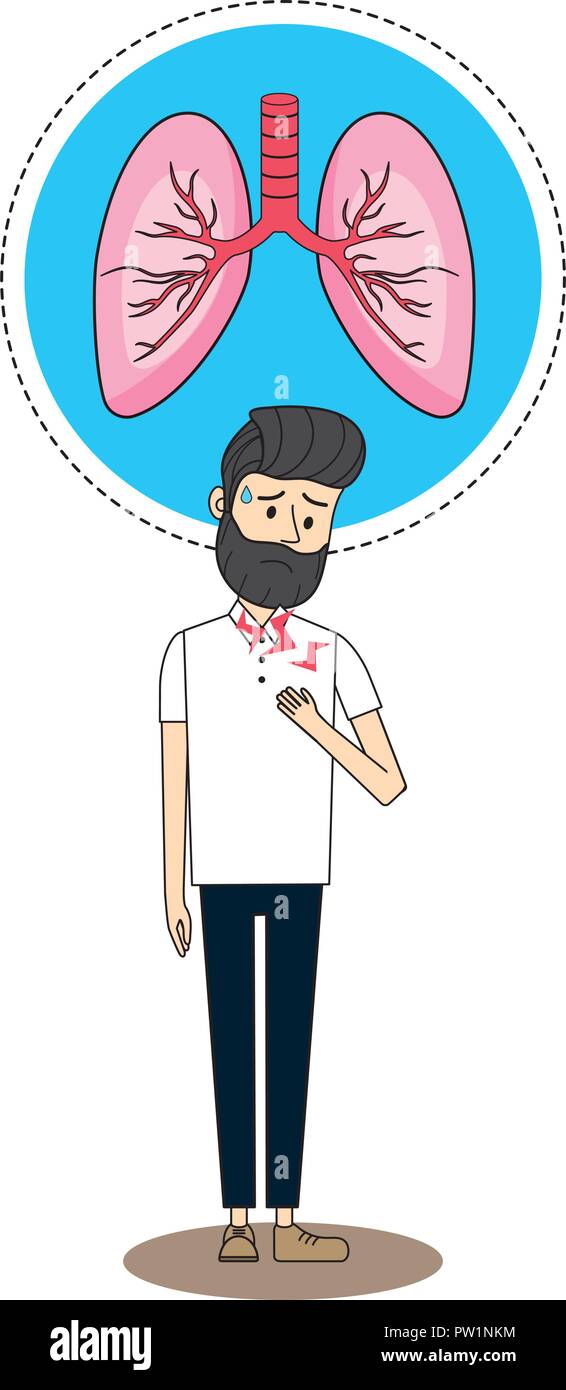 Malattia umana cartoon Illustrazione Vettoriale