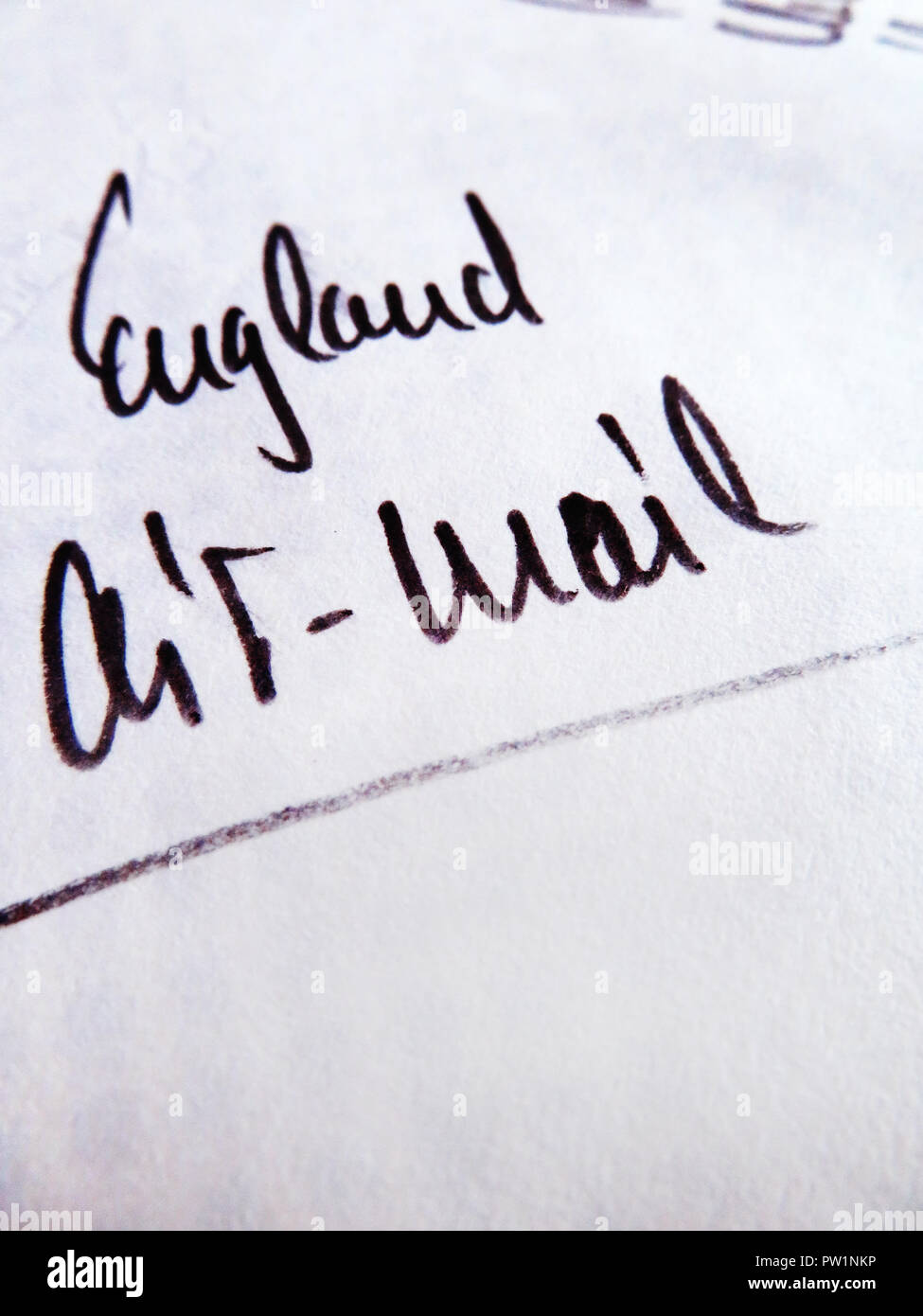 Airmail Lettera dall'estero Foto Stock Airmail Lettera dall'estero Foto Stock