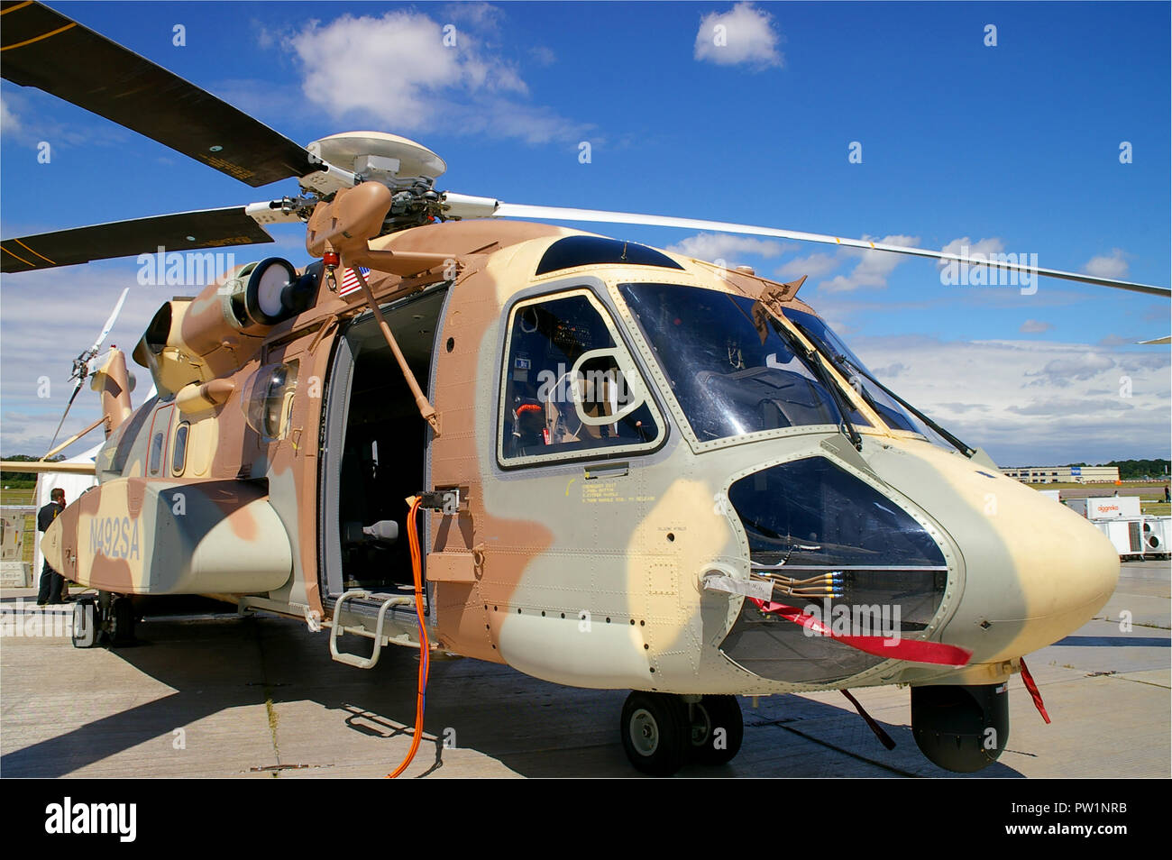 Sikorsky S-92 elicottero seriale 92-0004, N492SA utilizzato dalla Sikorsky Helicopters. Prototipo di velivolo di prova al Farnborough International Airshow Foto Stock