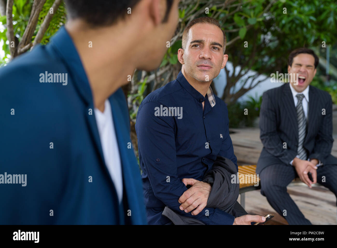 Il persiano imprenditori ad esplorare la città di Bangkok insieme Foto Stock