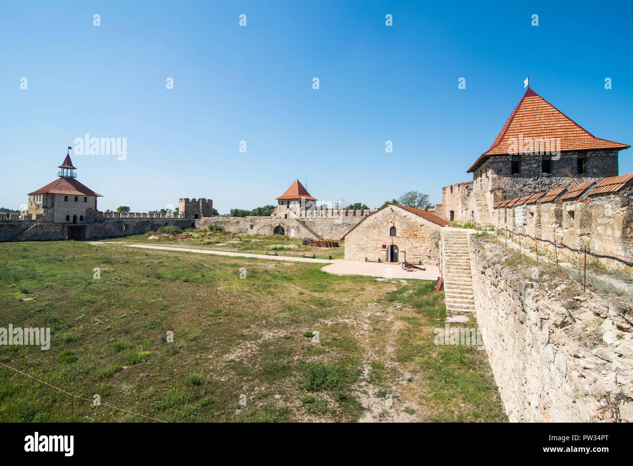 Si affacciano sul bender fortezza, Bender, Repubblica della Transnistria, Moldavia Foto Stock