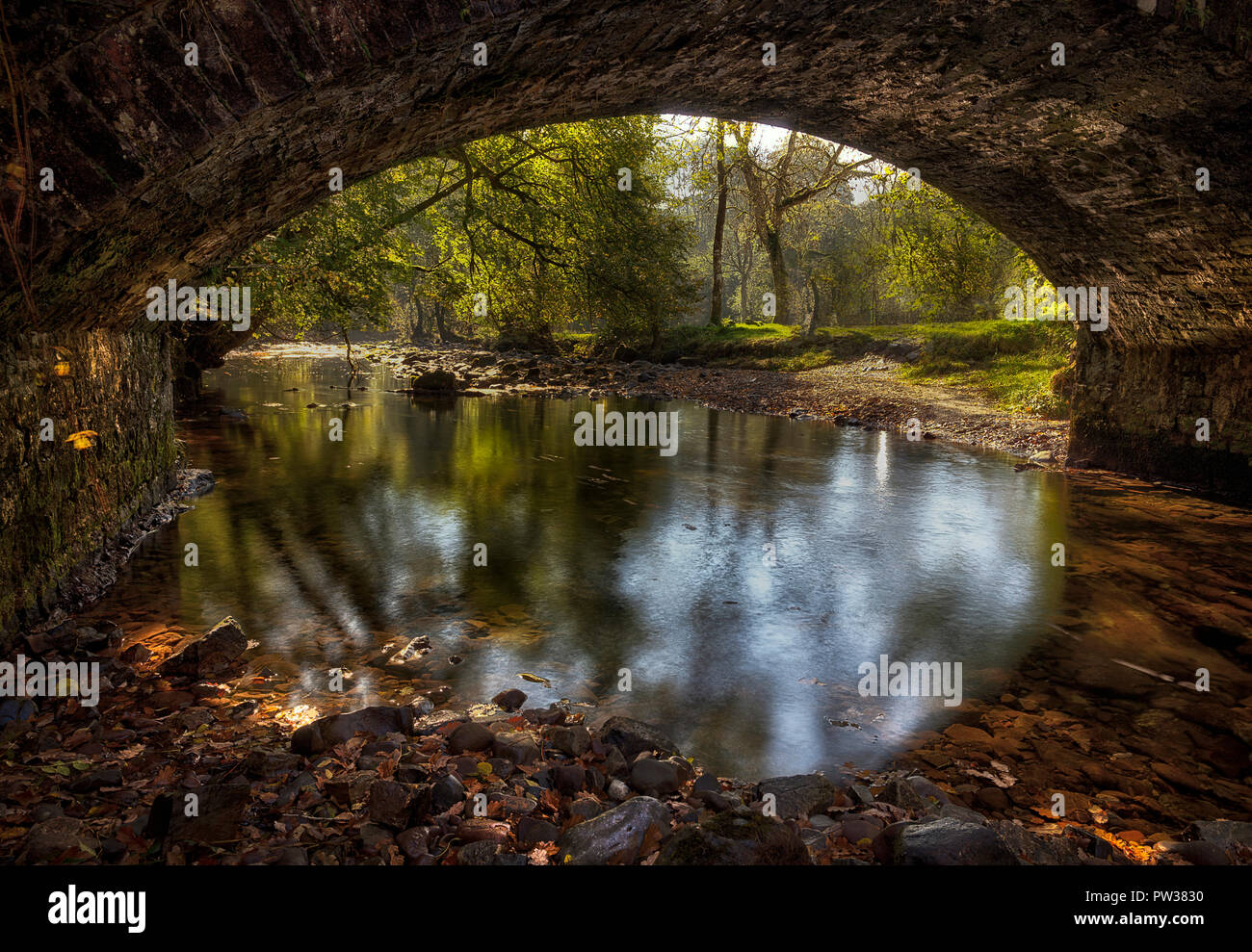 Il ponte a Pont-Melin-Fach Foto Stock