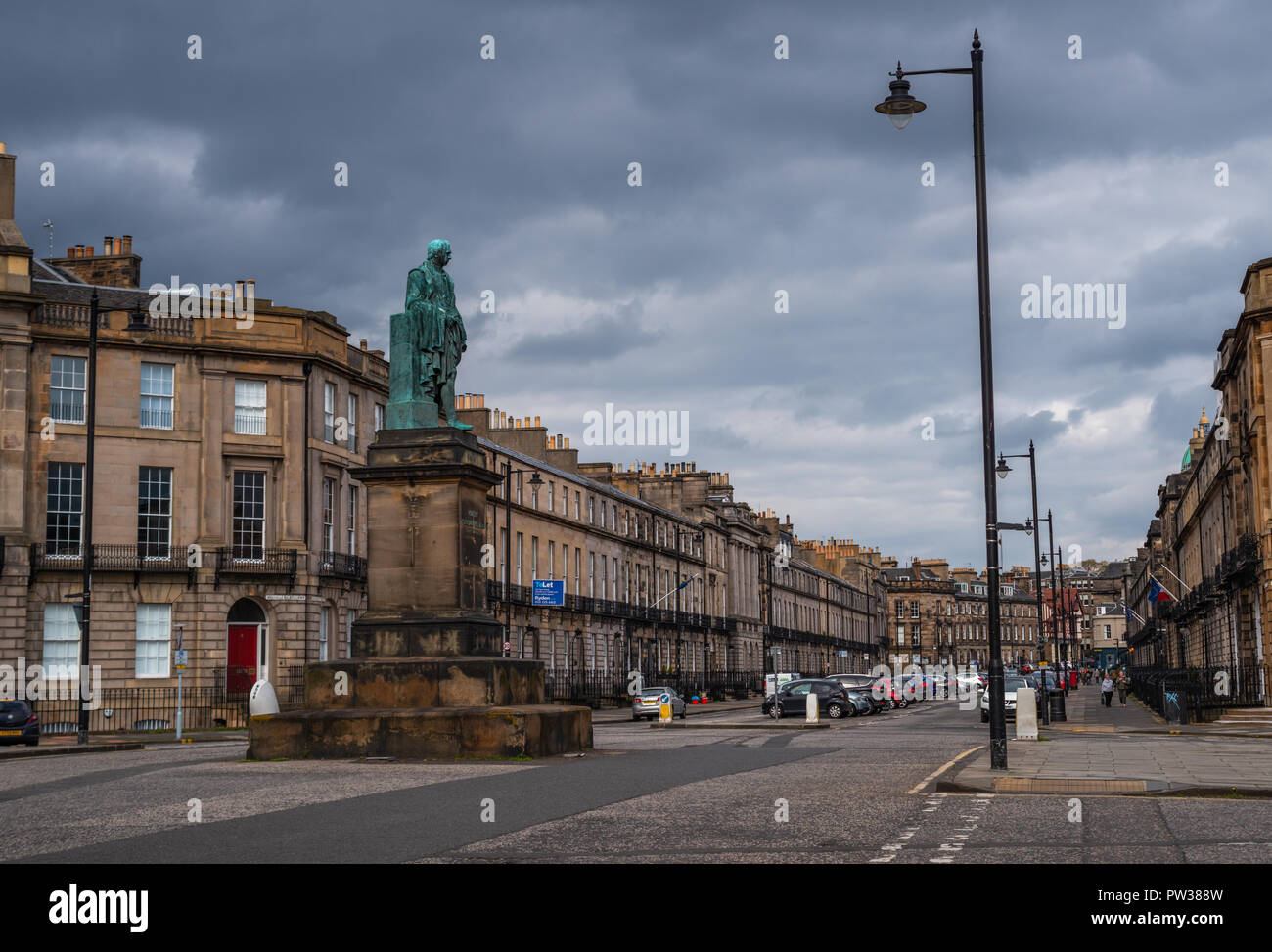 Robert Visconte Melville statua Edimburgo, Edimburgo, Scozia, Regno Unito Foto Stock