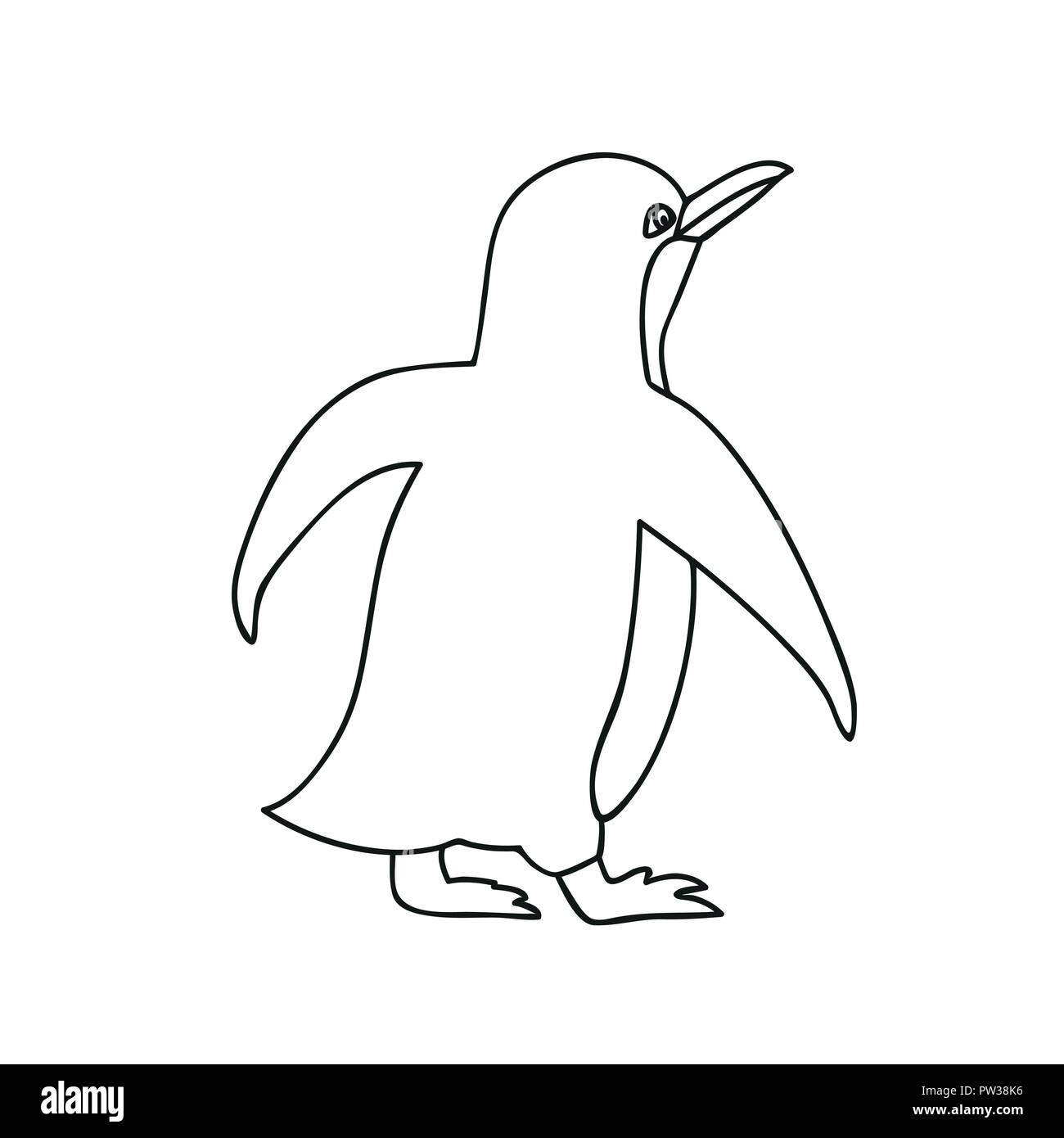 Pinguino icona animale uccello antartico schema di progettazione illustrazione vettoriale EPS10 Illustrazione Vettoriale