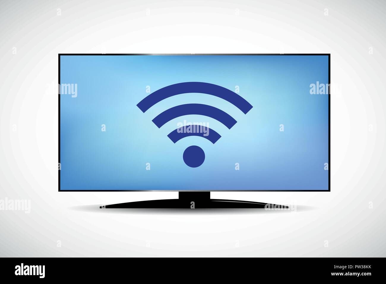 Smart tv wifi icona moderna tecnologia vettoriale EPS illunstration10 Illustrazione Vettoriale