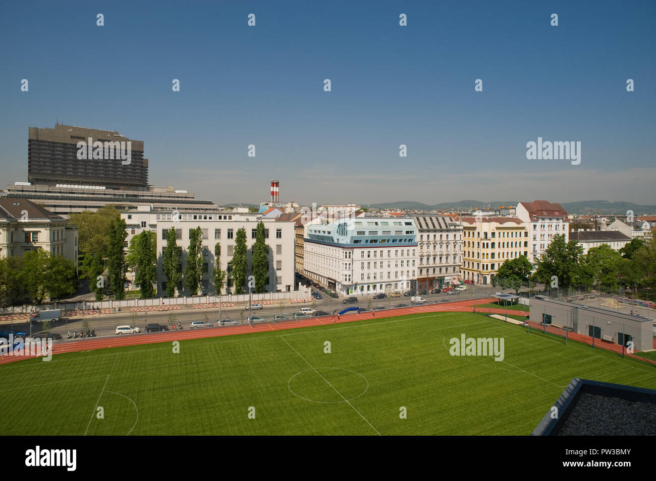 Wien, Sportplatz Spitalgasse Foto Stock