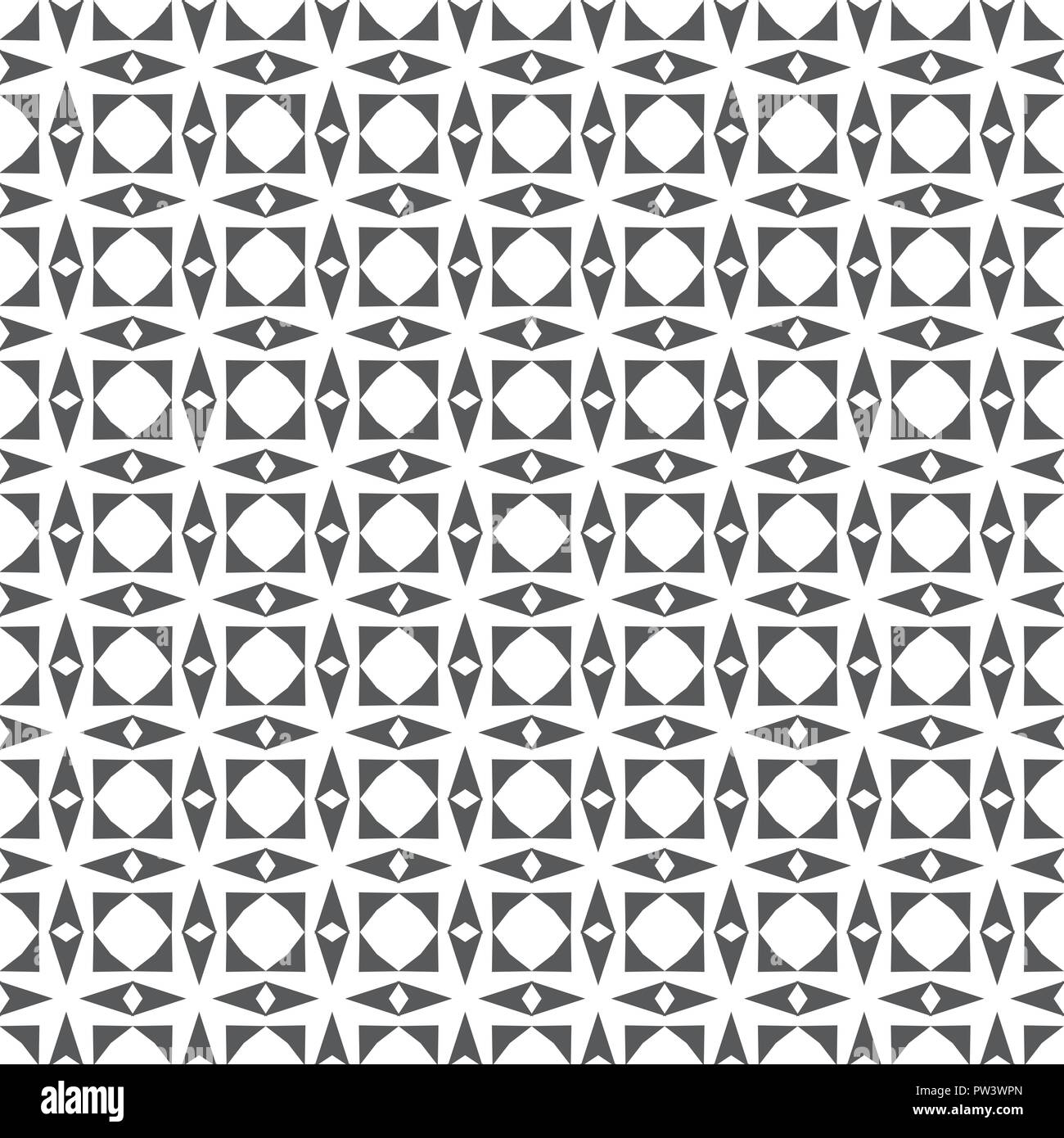 Geometrica astratta Seamless pattern . Geometrica ripetizione in bianco e nero la texture. decorazione geometrica Illustrazione Vettoriale
