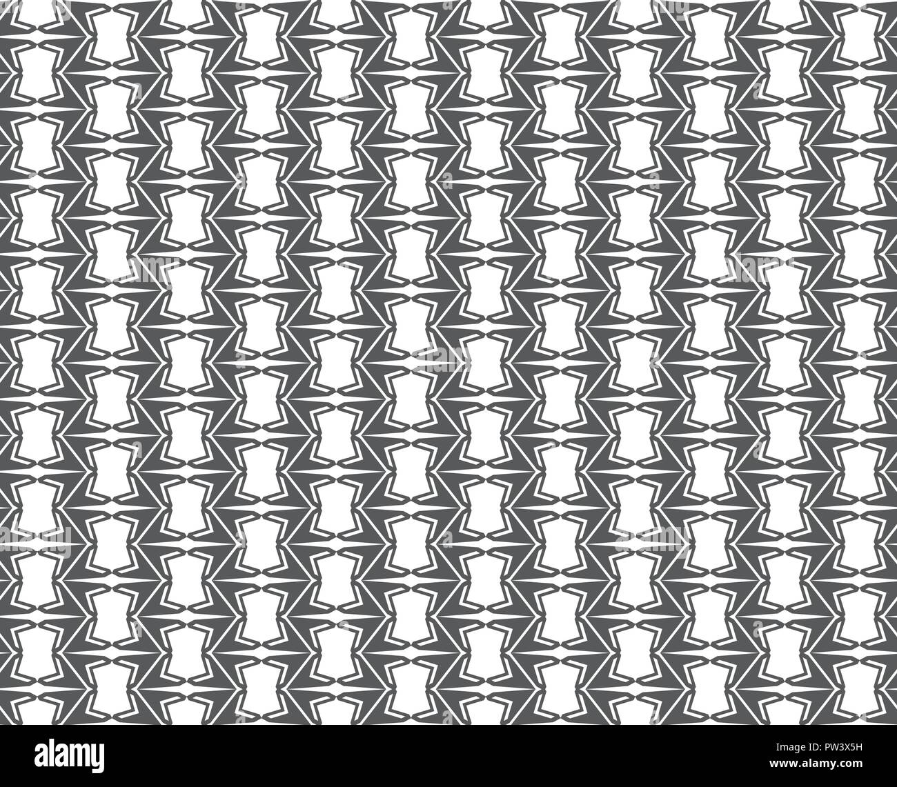 Geometrica astratta Seamless pattern . Geometrica ripetizione in bianco e nero la texture. decorazione geometrica Illustrazione Vettoriale