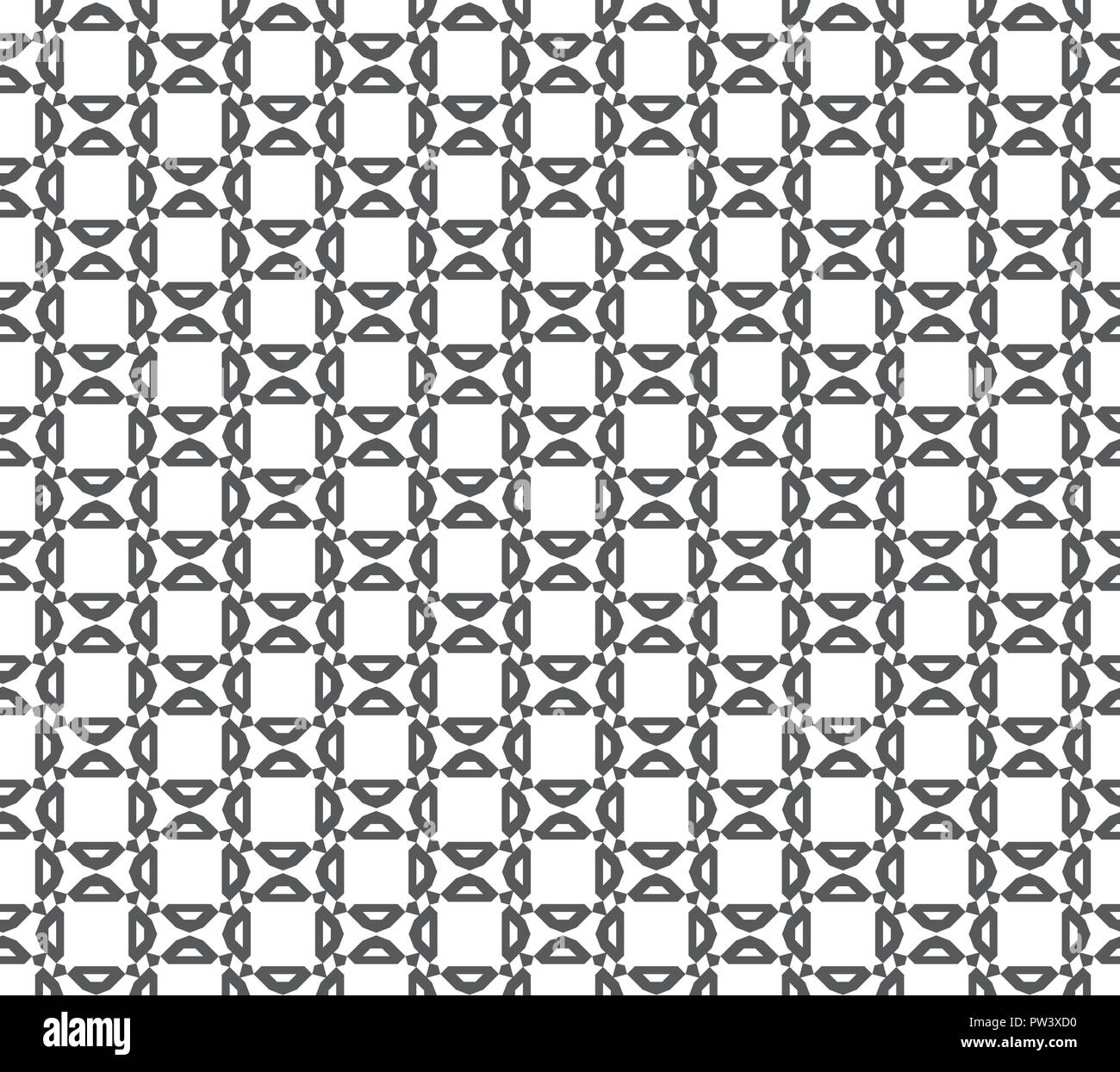 Geometrica astratta Seamless pattern . Geometrica ripetizione in bianco e nero la texture. decorazione geometrica Illustrazione Vettoriale