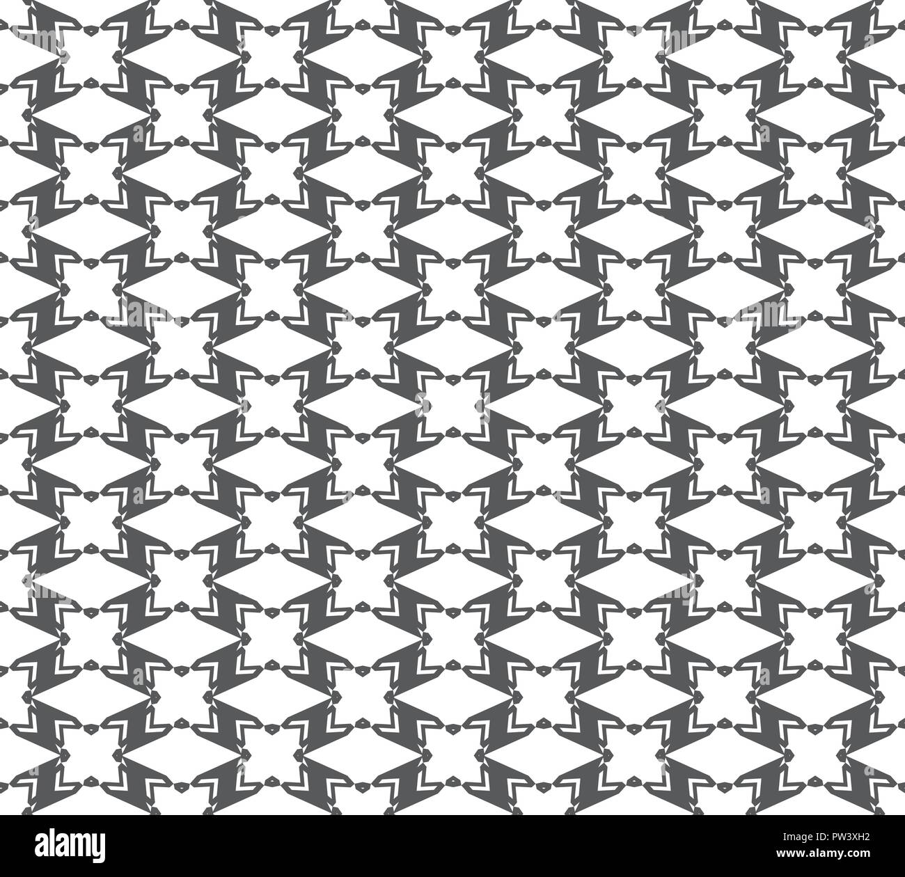 Geometrica astratta Seamless pattern . Geometrica ripetizione in bianco e nero la texture. decorazione geometrica Illustrazione Vettoriale