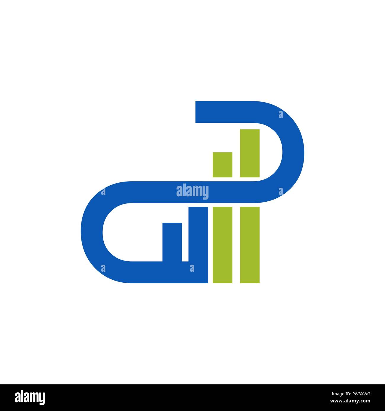 Alfa e simbolo di crescita modello Logo. Diagramma grafico e vettore Alfa Design. Illustrazione delle finanze Illustrazione Vettoriale