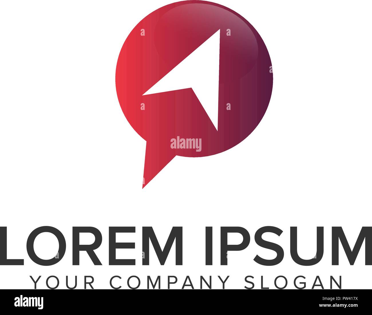 Posizione gps logo design concept modello. completamente vettoriale modificabile Illustrazione Vettoriale