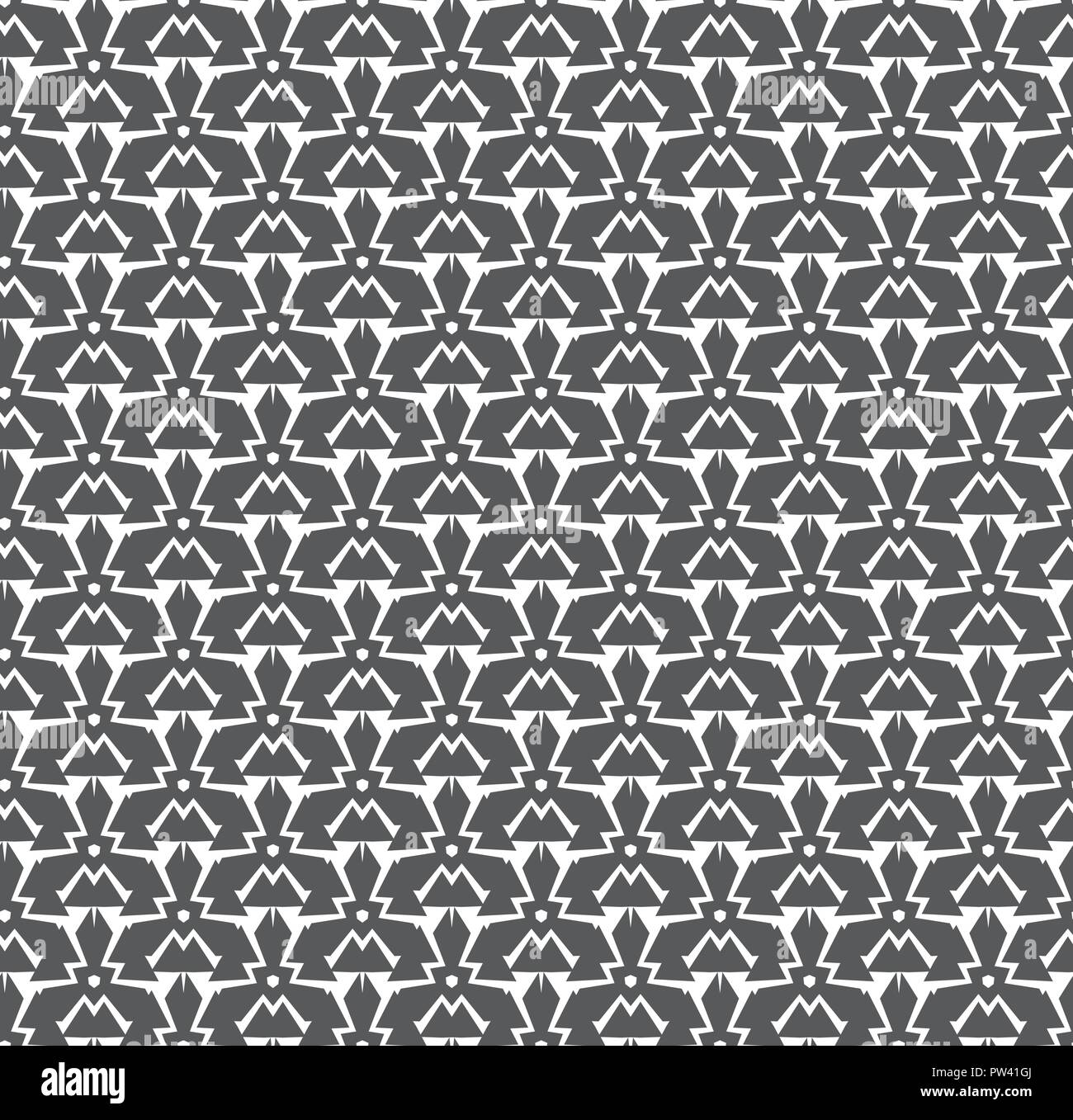 Geometrica astratta Seamless pattern . Geometrica ripetizione in bianco e nero la texture. decorazione geometrica Illustrazione Vettoriale