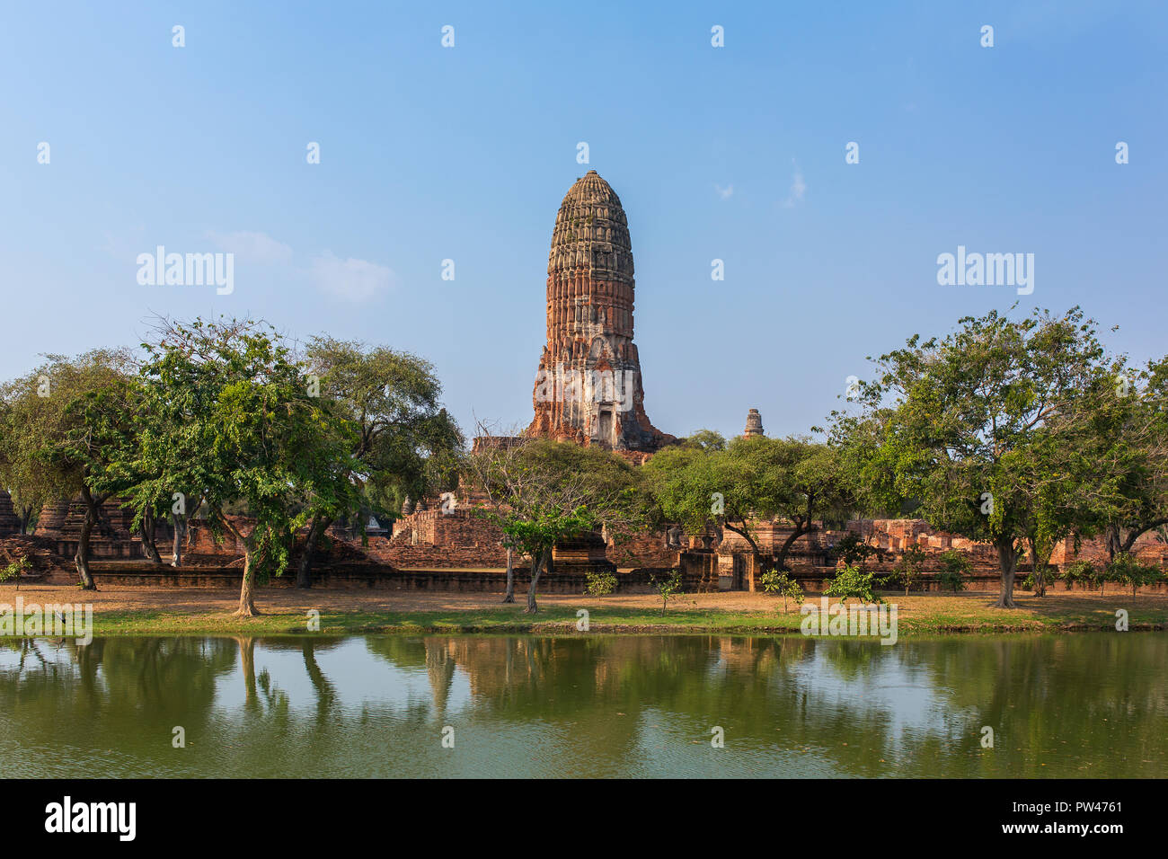 Il Wat Phra Ram tempio in Ayuthaya parco storico, un sito patrimonio mondiale dell'UNESCO in Thailandia Foto Stock